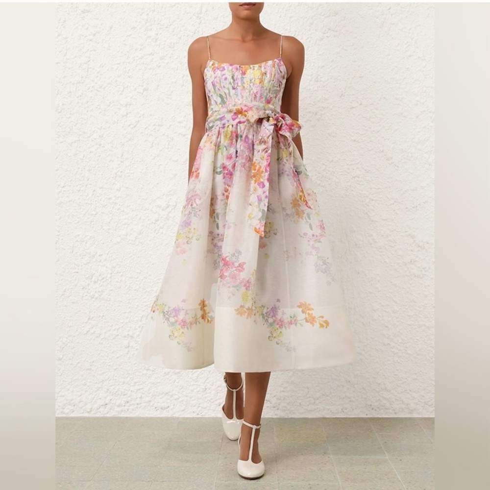 Zimmermann Pastel Floral Midi Dress